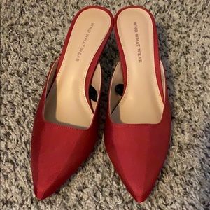Who What Wear red mule heel